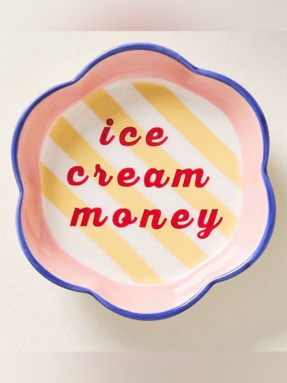 Anthropologie Ice Cream Money' Trinket Dish